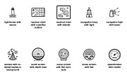 Marine navigation instruments Icons, an Outline Icon by Nurlan's shop (Thumbnail 5 of 6)