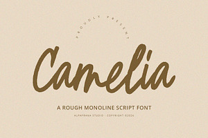 Camelia - Script Font, a Script Font by Alpaprana