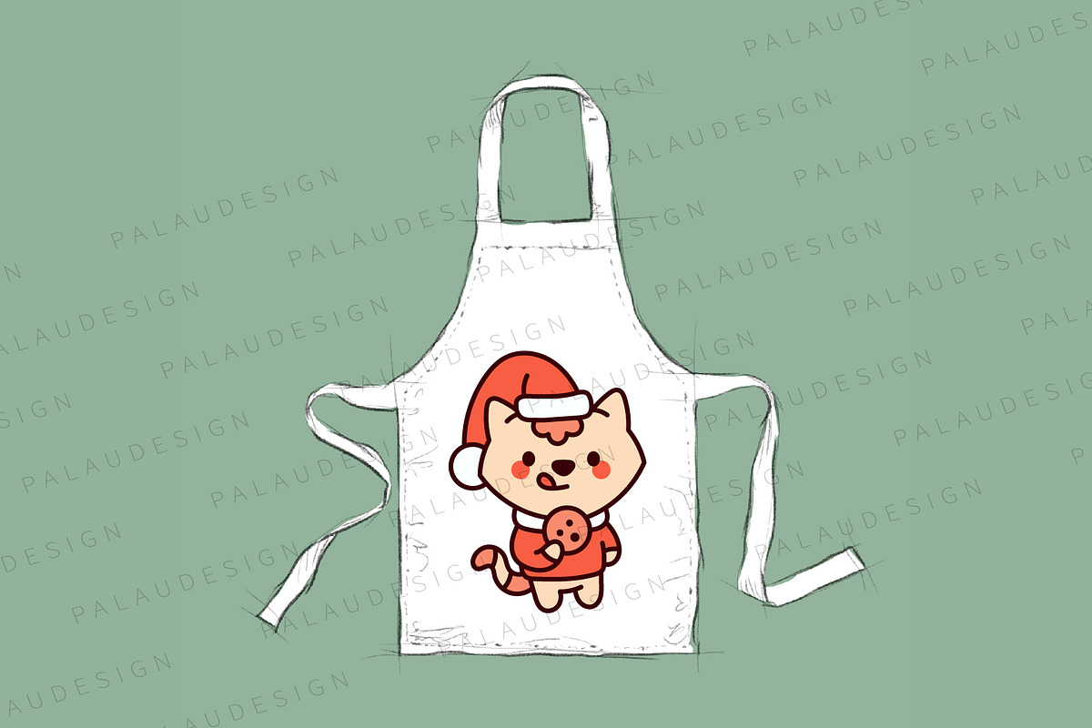 Cute Kawaii Christmas Pet Cat Dog, a Seasonal Illustration by Palau (Photo 4 of 12)