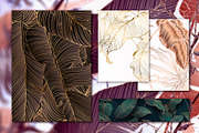 Palm leaves collection in gold, a Texture Illustration by Gluiki (Thumbnail 4 of 11)