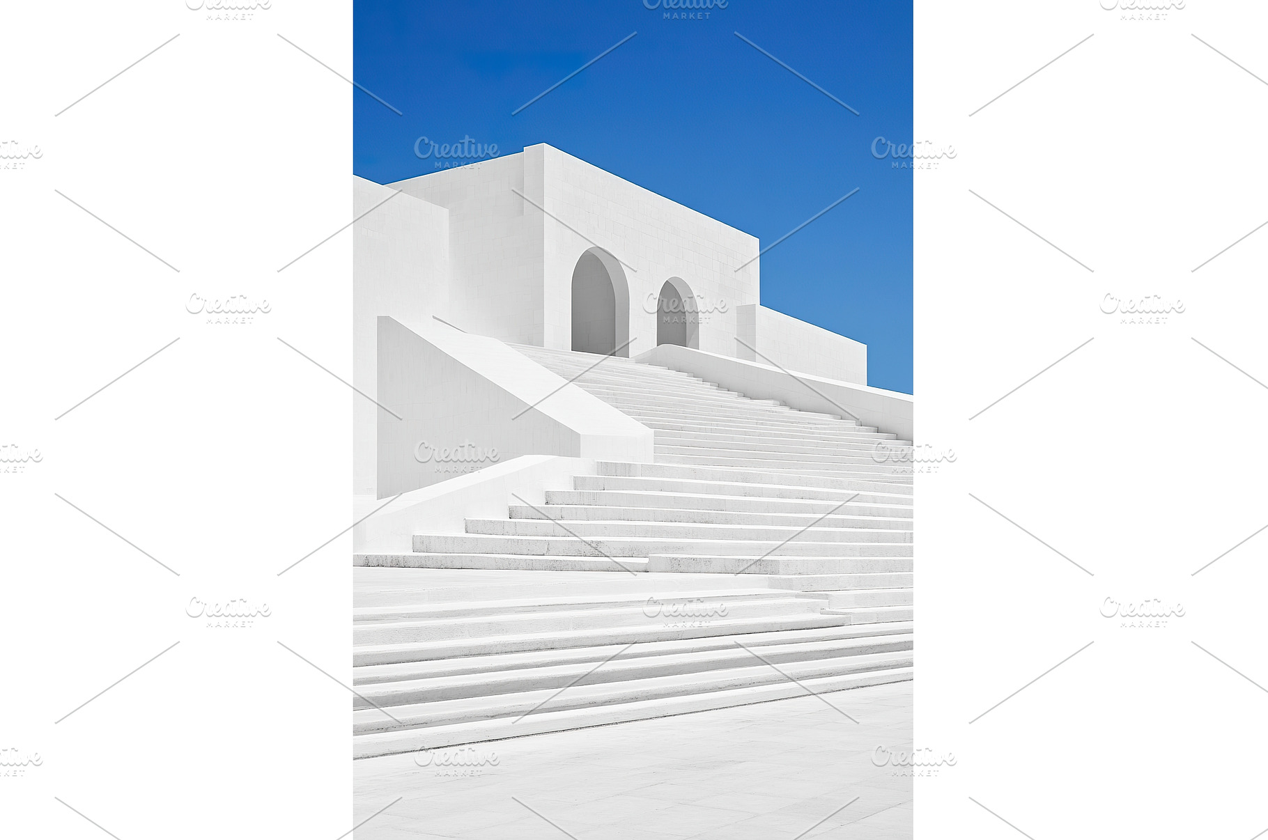 Minimalist white modern architecture, an Architecture Photo by Lermont51
