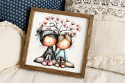 Dreamy Sweetheart Valentine Clipart, a Person Illustration by RobertsArt (Thumbnail 3 of 7)