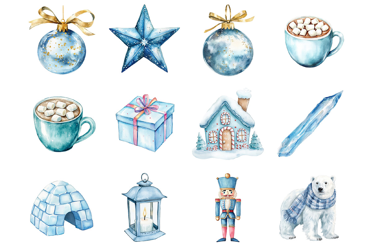 Powder Blue Winter Watercolor, a Graphic by CitraGraphics (Photo 2 of 4)