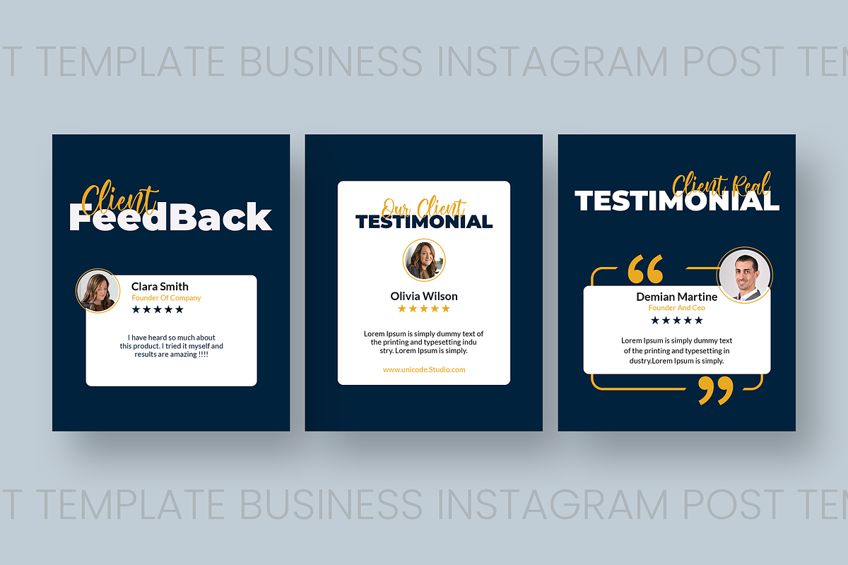 Client Testimonial - Instagram Post, a Social Media Template by UnicodeID (Photo 5 of 5)