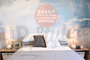 F200 Bed Wall Mock Up, a Product Mockup by UpStyled (Thumbnail 2 of 2)