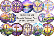 Lavender Blessing & Cross Stained, an Illustration by Craft Nest (Thumbnail 1 of 6)