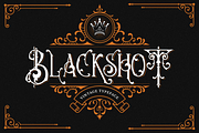 Blackshot - Blackletter Font, a Blackletter Font by RockboyStd (Thumbnail 1 of 12)
