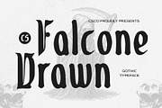 CS Falcone Drawn, a Blackletter Font by Craft Supply Co. (Thumbnail 1 of 8)