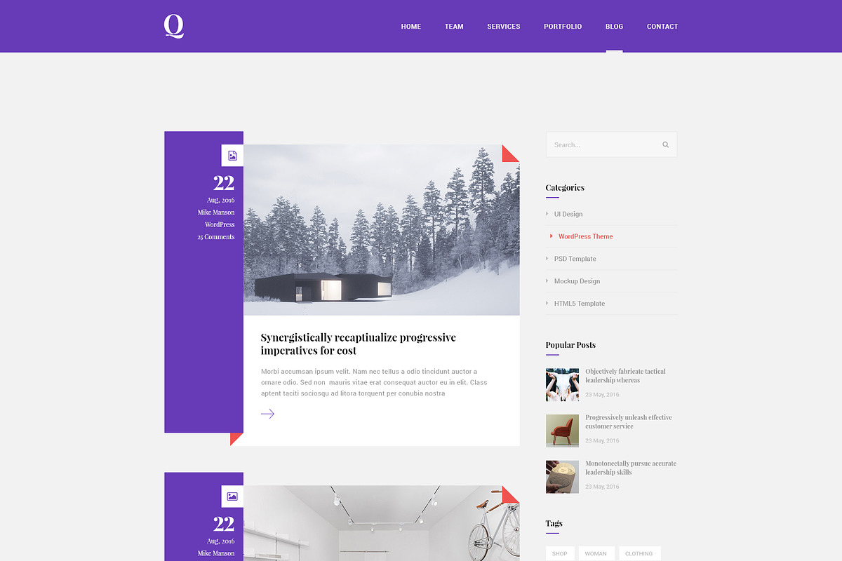 Quest - Portfolio PSD Template, a Websites & App Template by bigpsfan's SHOP (Photo 3 of 7)