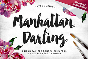 Manhattan Darling Typeface + BONUS, a Script Font by Callie Rian & Co.