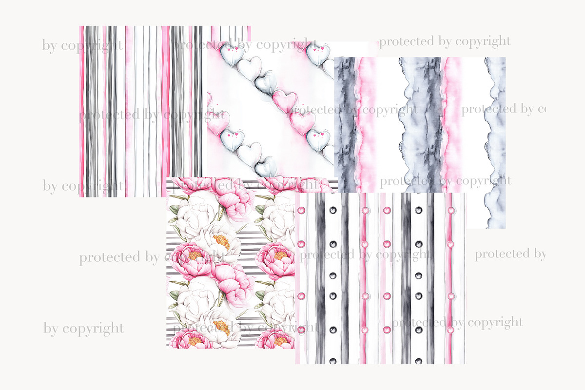 Mothers Day Digital Paper, a Pattern Graphic by GlamArtZhanna (Photo 3 of 4)