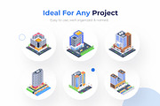Urban Buildings Isometric, a Finance Illustration by Brickclay (Thumbnail 2 of 9)