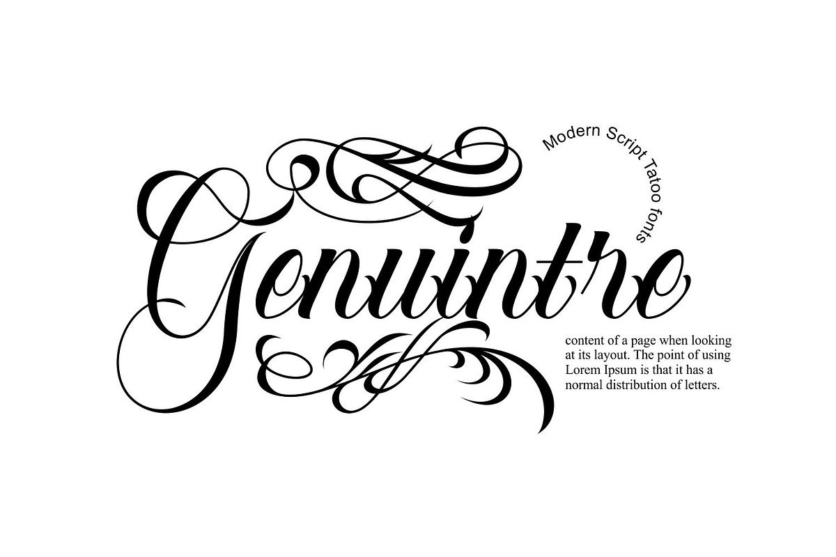 Soul Cahill Tattoo Font, a Script Font by WhymoreArt (Photo 6 of 12)