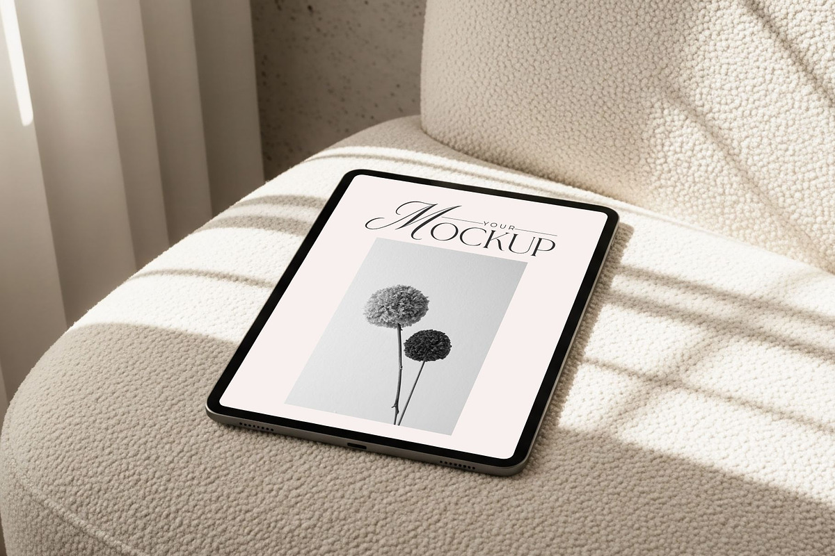 Minimal Beige Digital Devices Mockup, an iPad Mockup by aana_flavs (Photo 5 of 5)