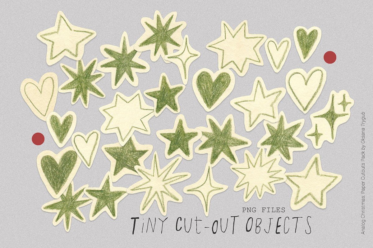 Analog Christmas: Paper Cutouts Pack, an Object Graphic by Oksana Trygub (Photo 9 of 13)