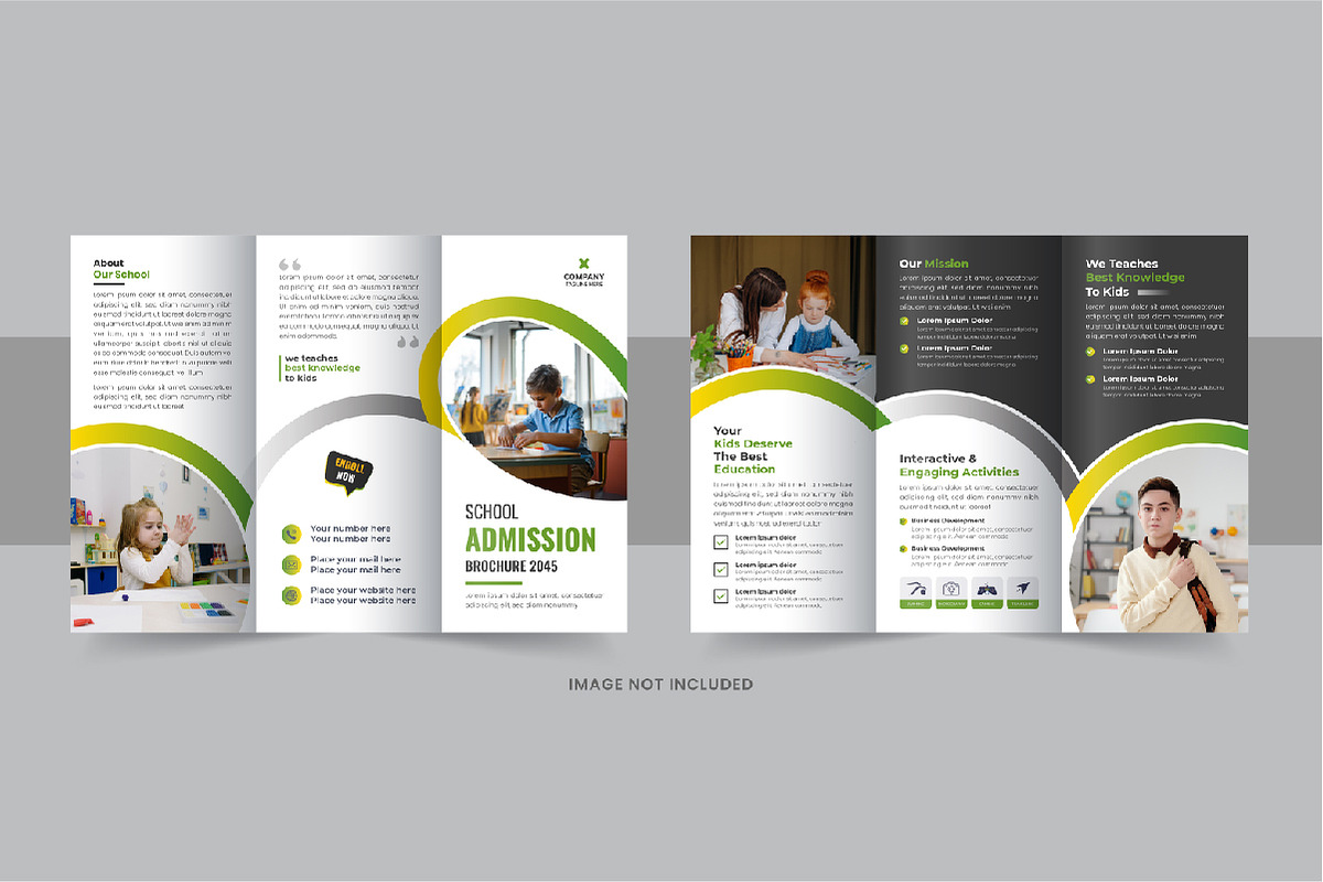 Kid school trifold Brochure design, a Brochure Template by Pavel_design
