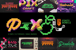 Pixel Fonts Bundle