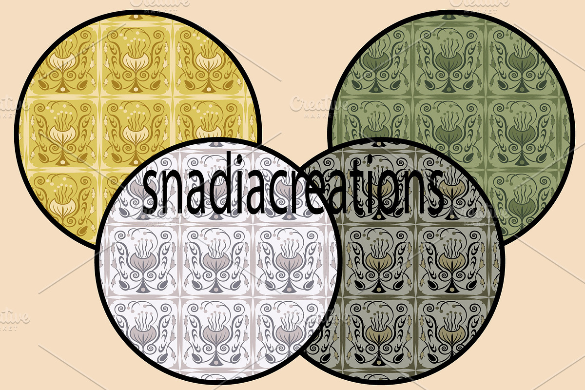 Faux tile design, a Pattern Graphic by snadiacreations (Photo 3 of 5)