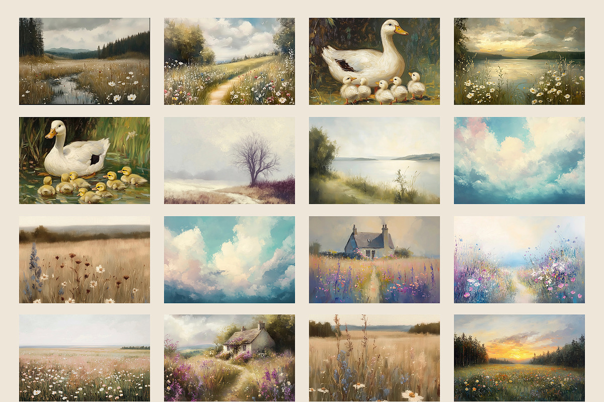 Vintage Landscapes Prints Bundle, a Background Graphic by Artemsky (Photo 8 of 10)