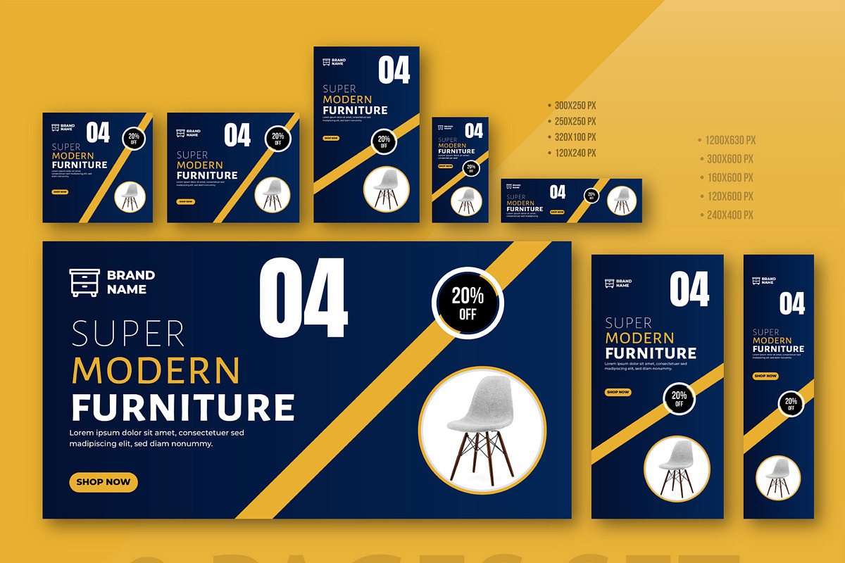 Luxury Home Interior Web Banner Set