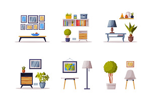 Modern Room Interior Design with, an Object Illustration by TopVectors
