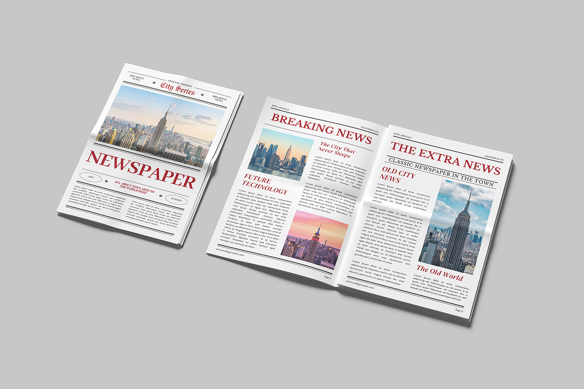 Newspaper Mockup, a Flyer Template by graphictime (Photo 11 of 12)
