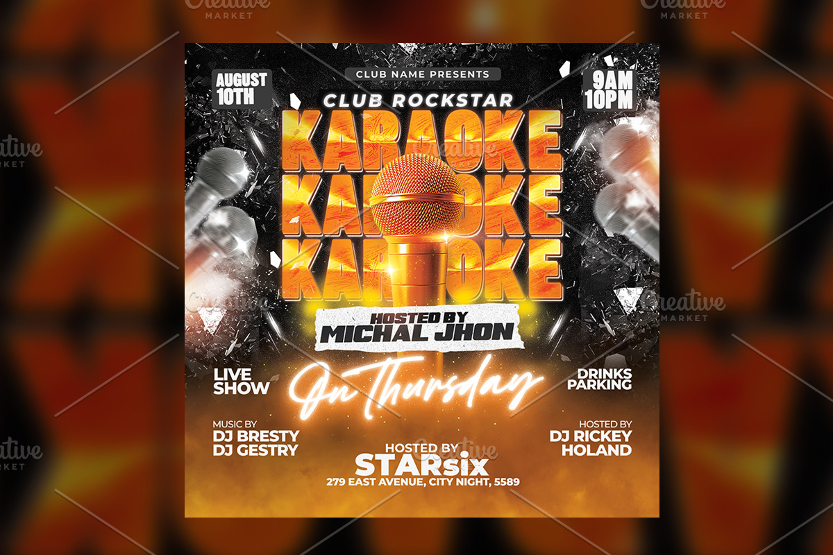 Karaoke Flyer Template, a Flyer Template by RTXdesinger99 (Photo 2 of 3)