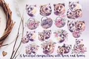 Raspberry romance. Watercolor set, an Animal Illustration by Shabbypie (Thumbnail 3 of 15)