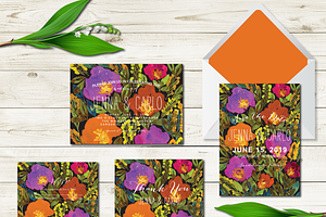 Wedding Invitation Suite Flowers