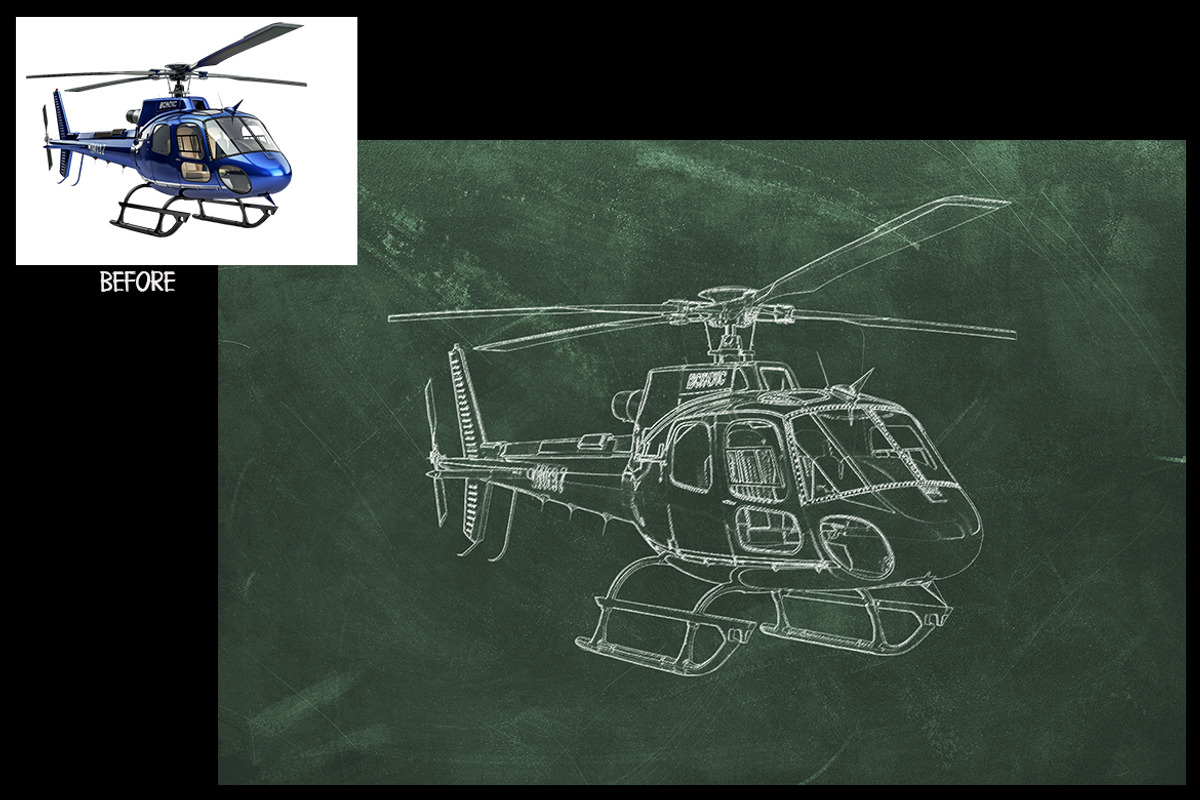 Chalk Sketch Photo Effect, an Action Add-On by 3d_model_tifotizi (Photo 2 of 2)