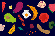 Painterly Food Vector Illustrations, a Food Illustration by This For There (Thumbnail 1 of 11)