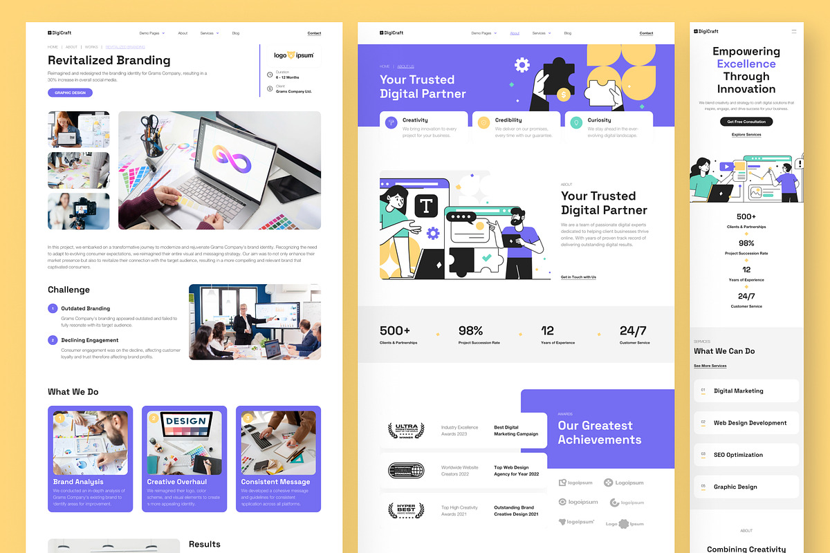 DigiCraft - Digital Agency Framer, a Websites & App Template by peterdraw (Photo 2 of 6)