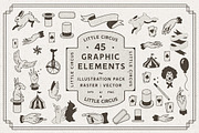 Little Circus | Graphic Elements, a Decorative Illustration by GRPXSTORE (Thumbnail 1 of 4)