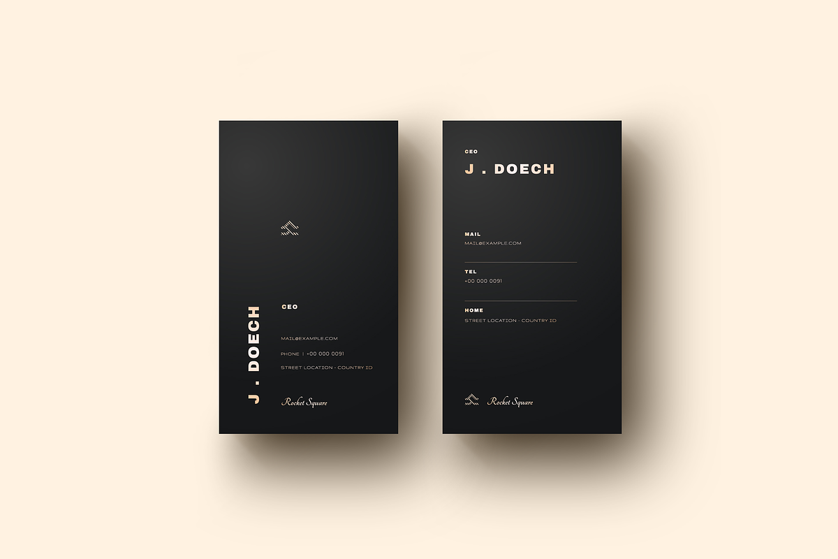 Monarium - Dark Gold Business Cards, a Business Card Template by Ctrl space studio (Photo 3 of 9)