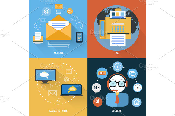 Message, fax, social network preview 3