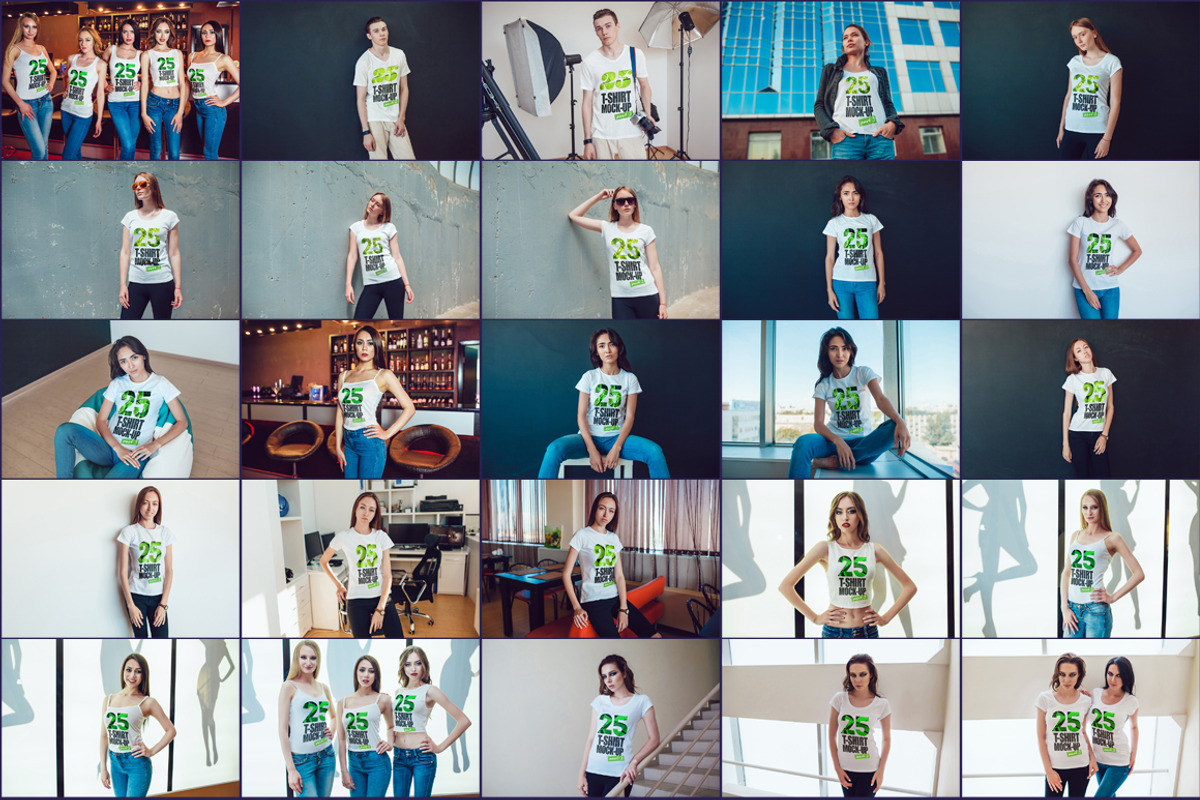 100 T-Shirt Mock-Up Bundle, a Shirt Mockup by Freeman Studio (Photo 5 of 42)