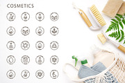 Eco, bio and organic labels icons, an Outline Icon by RevolutionizZed (Thumbnail 5 of 9)