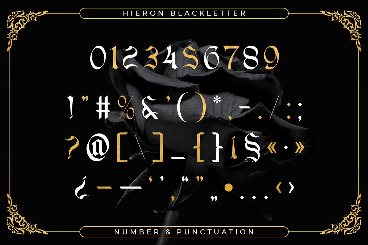 Hieron - Blackletter Font, a Blackletter Font by Idea Studio (Photo 11 of 12)