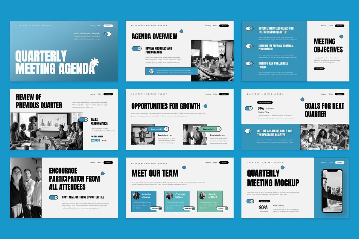 Quarterly Meeting Agenda, a Presentation Template by SquidPixey (Photo 5 of 6)