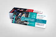 Modern Event Ticket Design Template, a Card Template by BrandlyTemplate (Thumbnail 2 of 3)