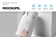Kitchen Tissue Paper Roll Mockups, a Household Mockup by megostudi0 (Thumbnail 6 of 6)
