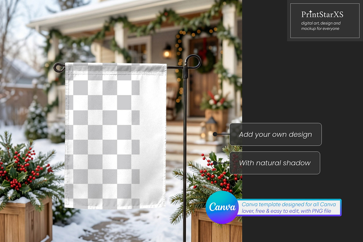 Garden Yard Flag Canva Mockup Bundle, a Household Mockup by PrintStarXS (Photo 7 of 7)