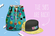 The 90's. Set patches + 6 pattern, a Decorative Illustration by BSVIT (Thumbnail 5 of 5)