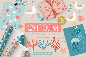 Quiet Ocean Kit, a Seasonal Illustration by miumiu