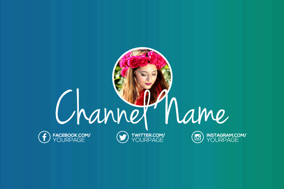 Gradient Youtube Channel Art Banners, a Social Media Template by RussGFX (Photo 6 of 6)