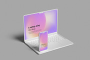 Laptop & Phone Clay Mockup, a Device Mockup by graphictime (Thumbnail 7 of 10)