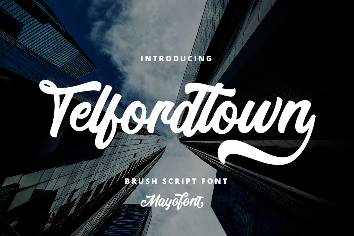 Telford Town - Bold Script Font, a Script Font by Mayofont (Photo 1 of 11)
