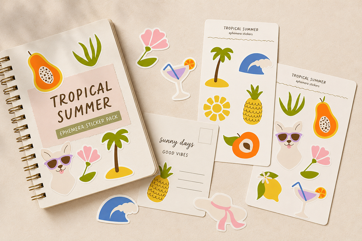 Vintage Postage Stamp Graphics, a Decorative Illustration by Anna Studio (Photo 4 of 12)