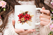 Festive Florals & Pinecones Clipart, an Illustration by RobertsArt (Thumbnail 2 of 6)