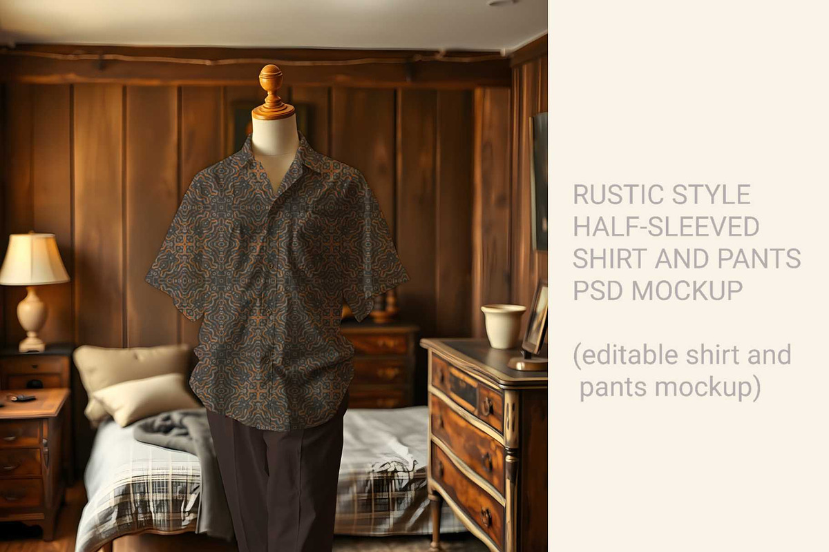 Rustic Men's wear sleeve shirt psd, a Shirt Mockup by jenartstudio (Photo 3 of 3)